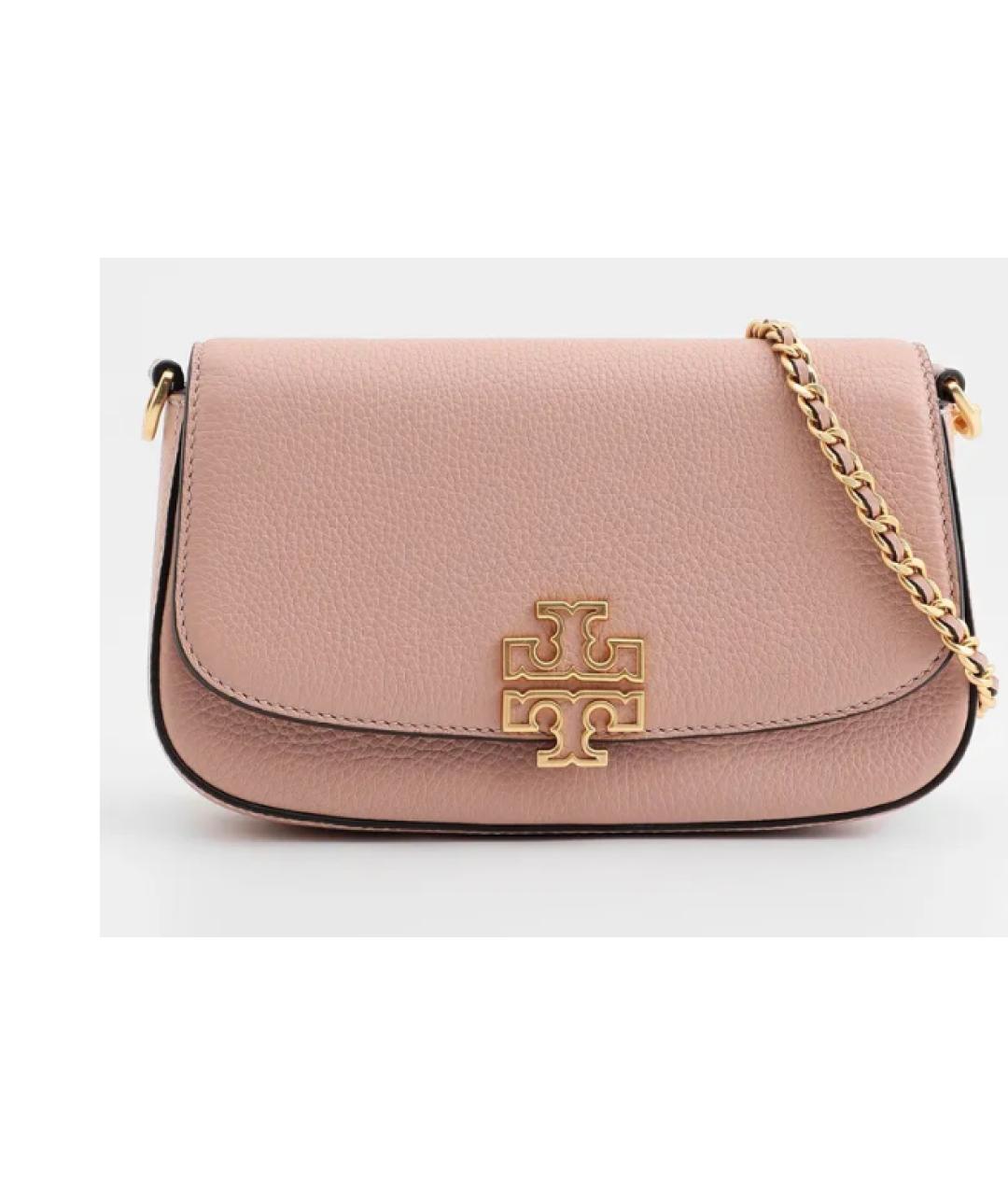 TORY BURCH Коралловая кожаная сумка через плечо, фото 4
