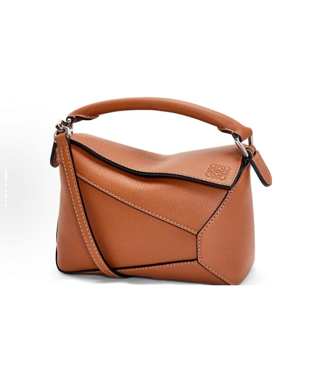 LOEWE Оранжевая кожаная сумка через плечо, фото 7