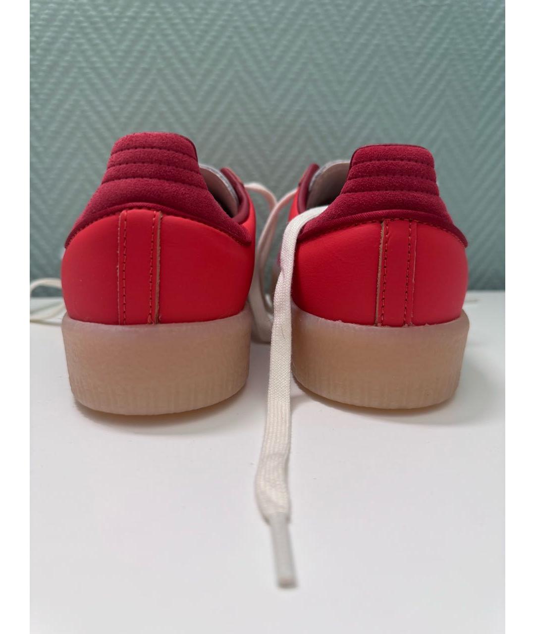 ADIDAS Красные кожаные кроссовки, фото 4