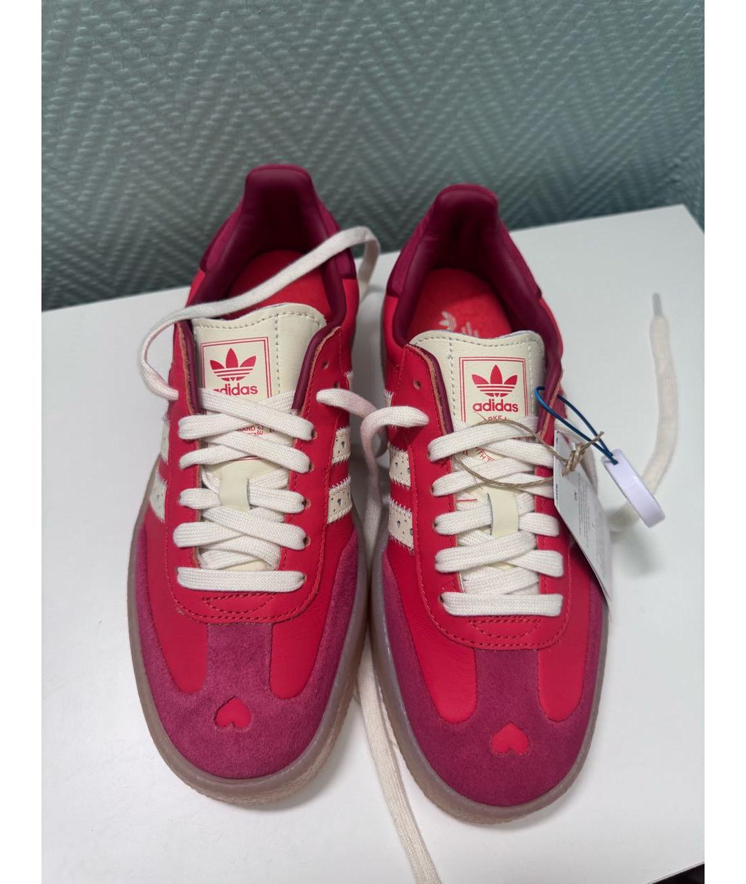 ADIDAS Красные кожаные кроссовки, фото 2