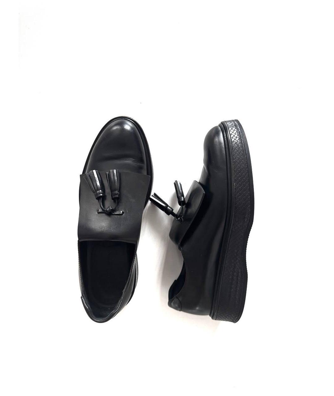 BOTTEGA VENETA Черные кожаные лоферы, фото 8