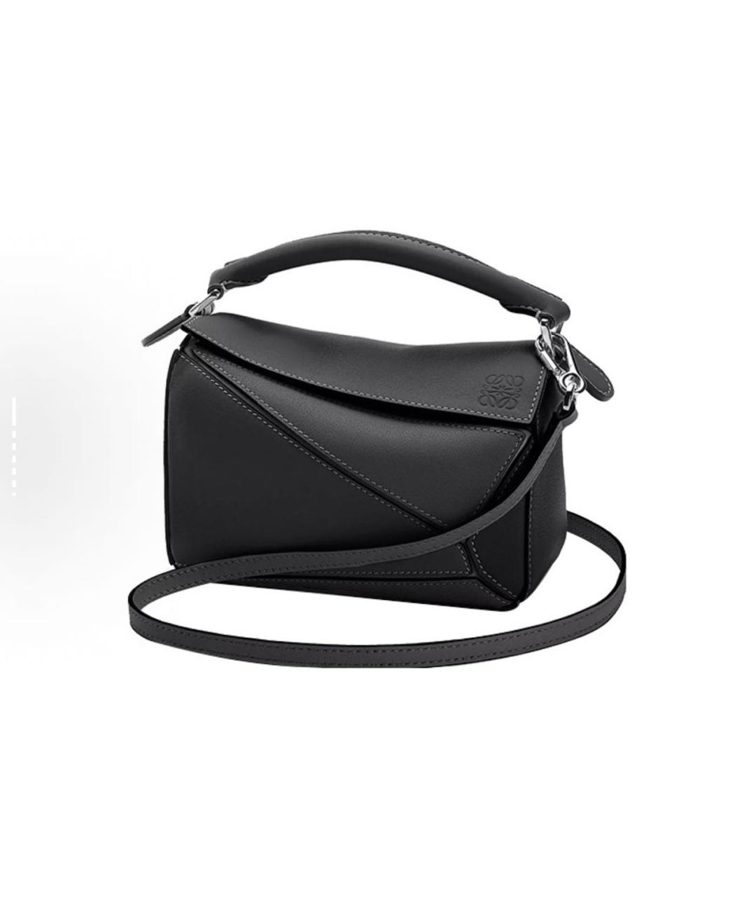 LOEWE Черная кожаная сумка через плечо, фото 3
