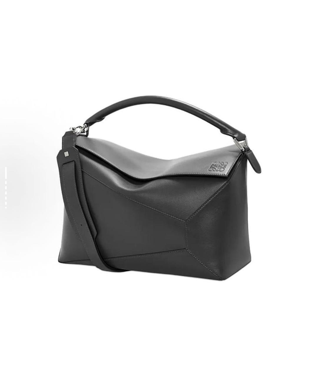 LOEWE Черная кожаная сумка через плечо, фото 8