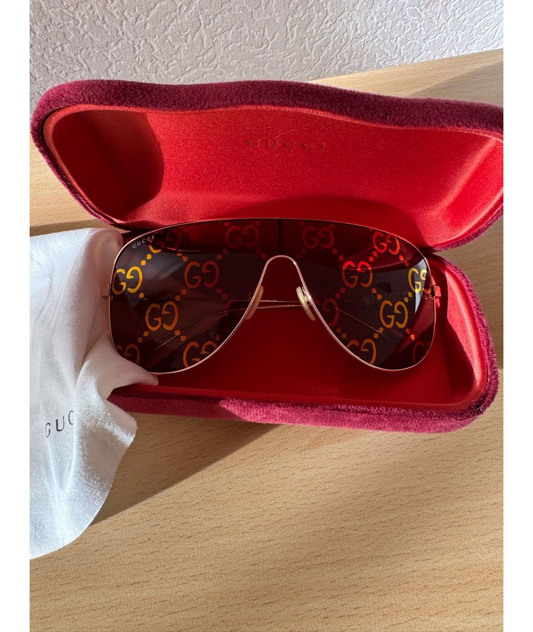 GUCCI Мульти металлические солнцезащитные очки, фото 7
