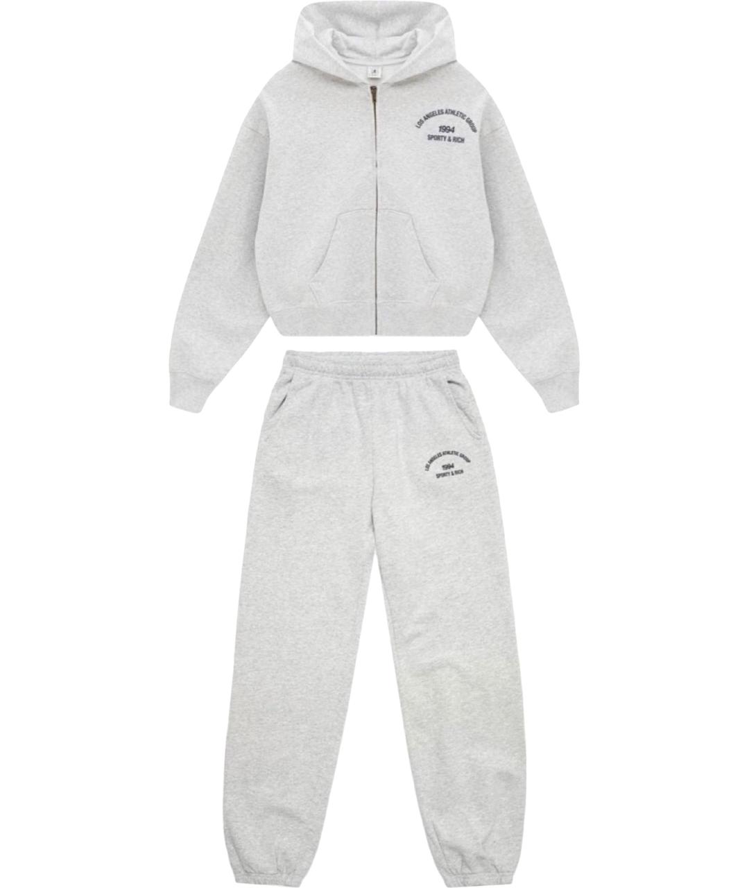SPORTY AND RICH Серый хлопковый спортивные костюмы, фото 1