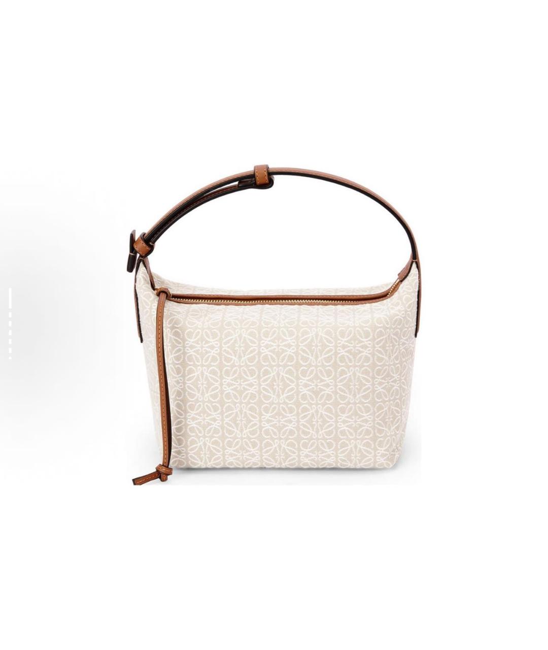 LOEWE Бежевая кожаная сумка через плечо, фото 2