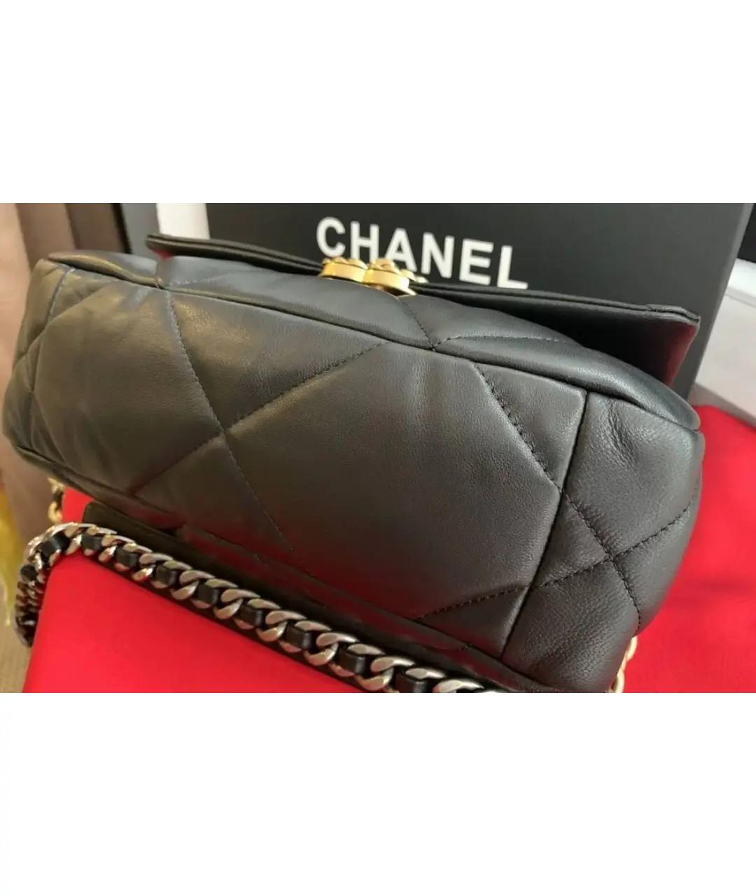 CHANEL Черная кожаная сумка через плечо, фото 4