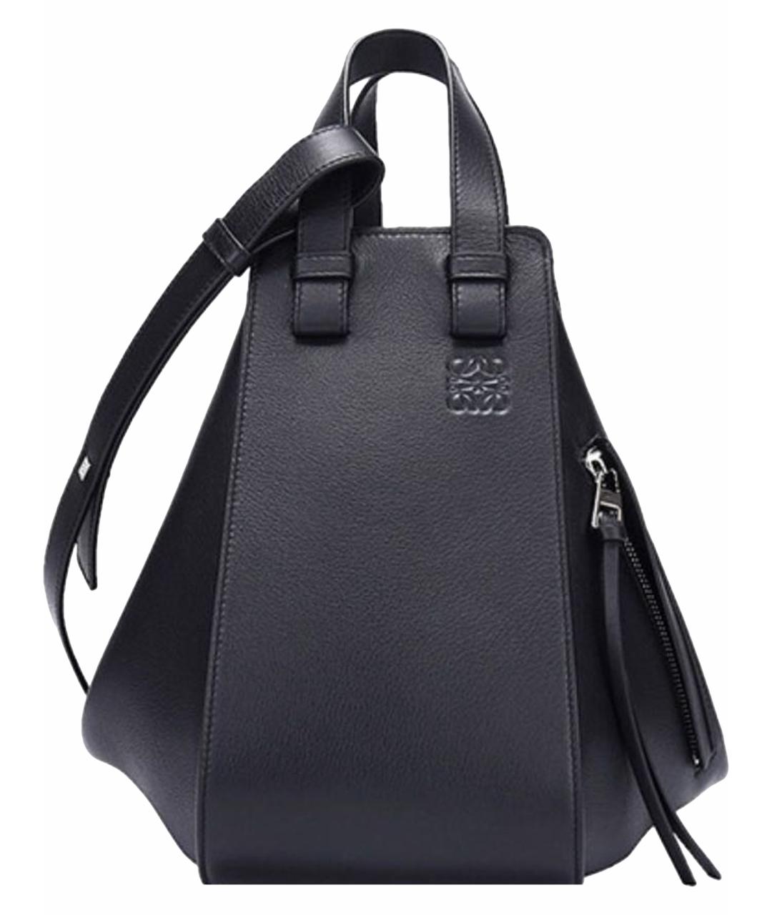 LOEWE Черная кожаная сумка тоут, фото 1