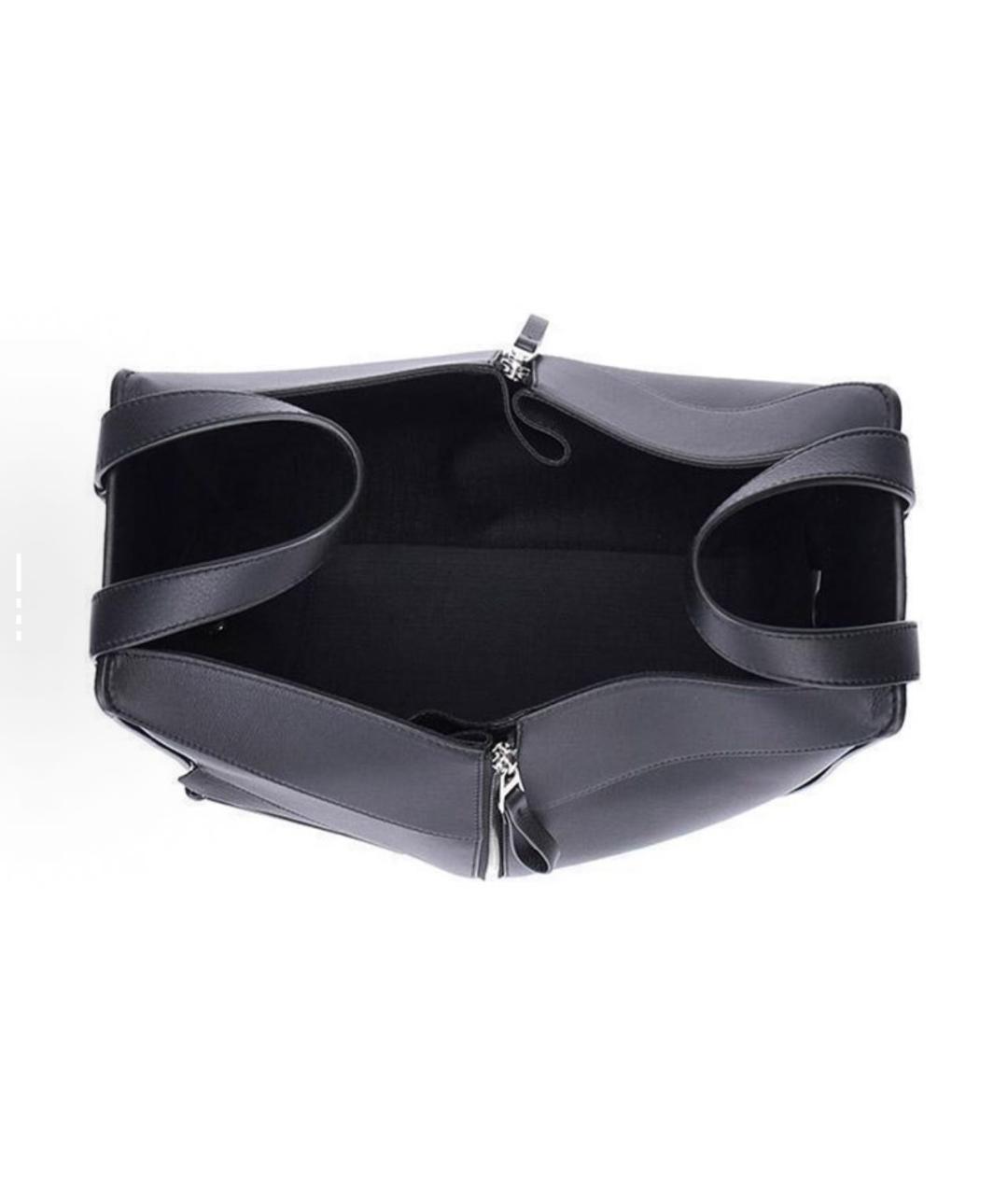 LOEWE Черная кожаная сумка тоут, фото 2