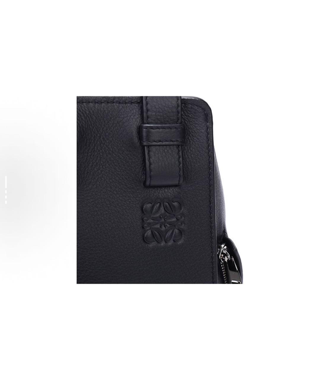 LOEWE Черная кожаная сумка тоут, фото 5