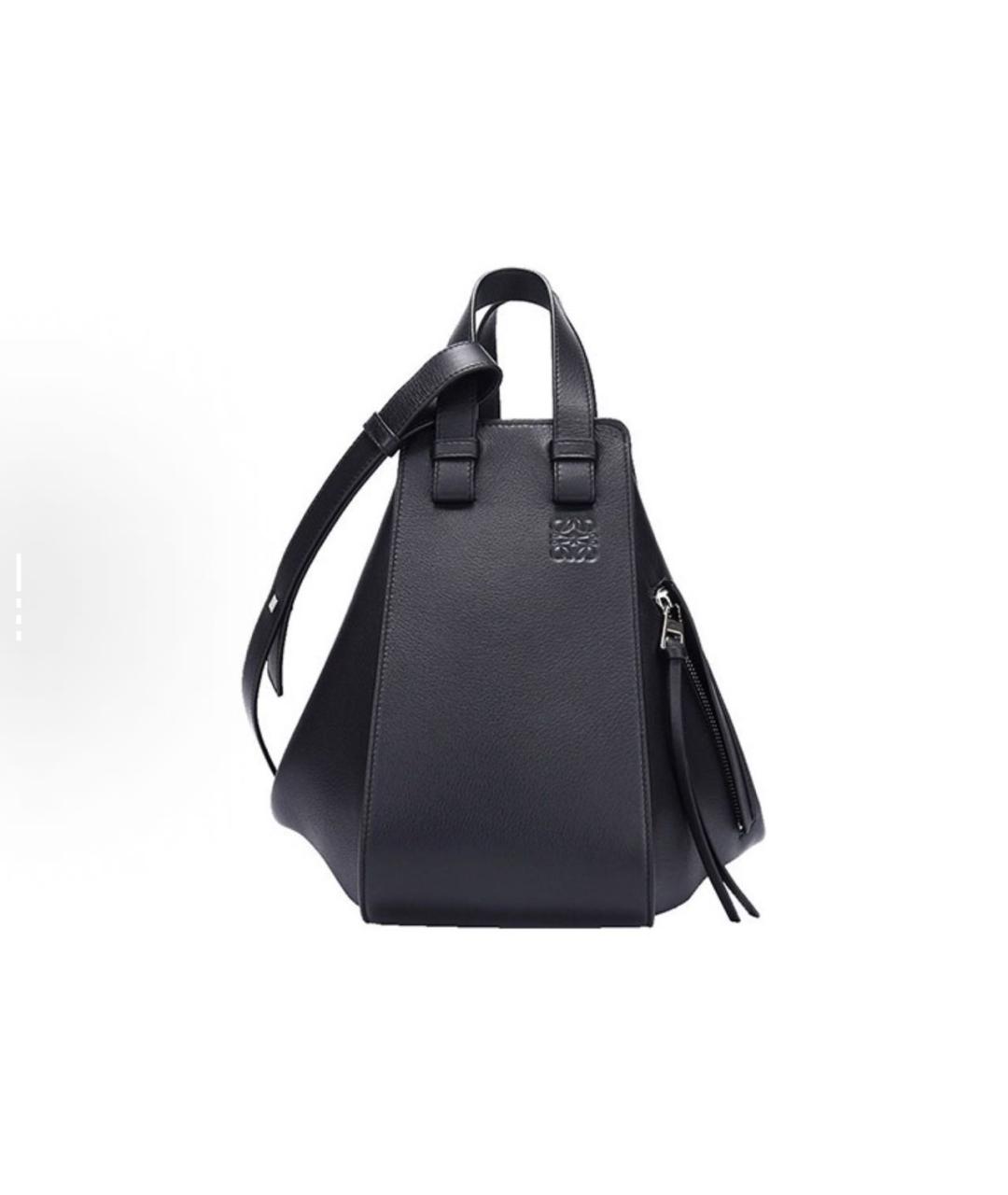 LOEWE Черная кожаная сумка тоут, фото 7