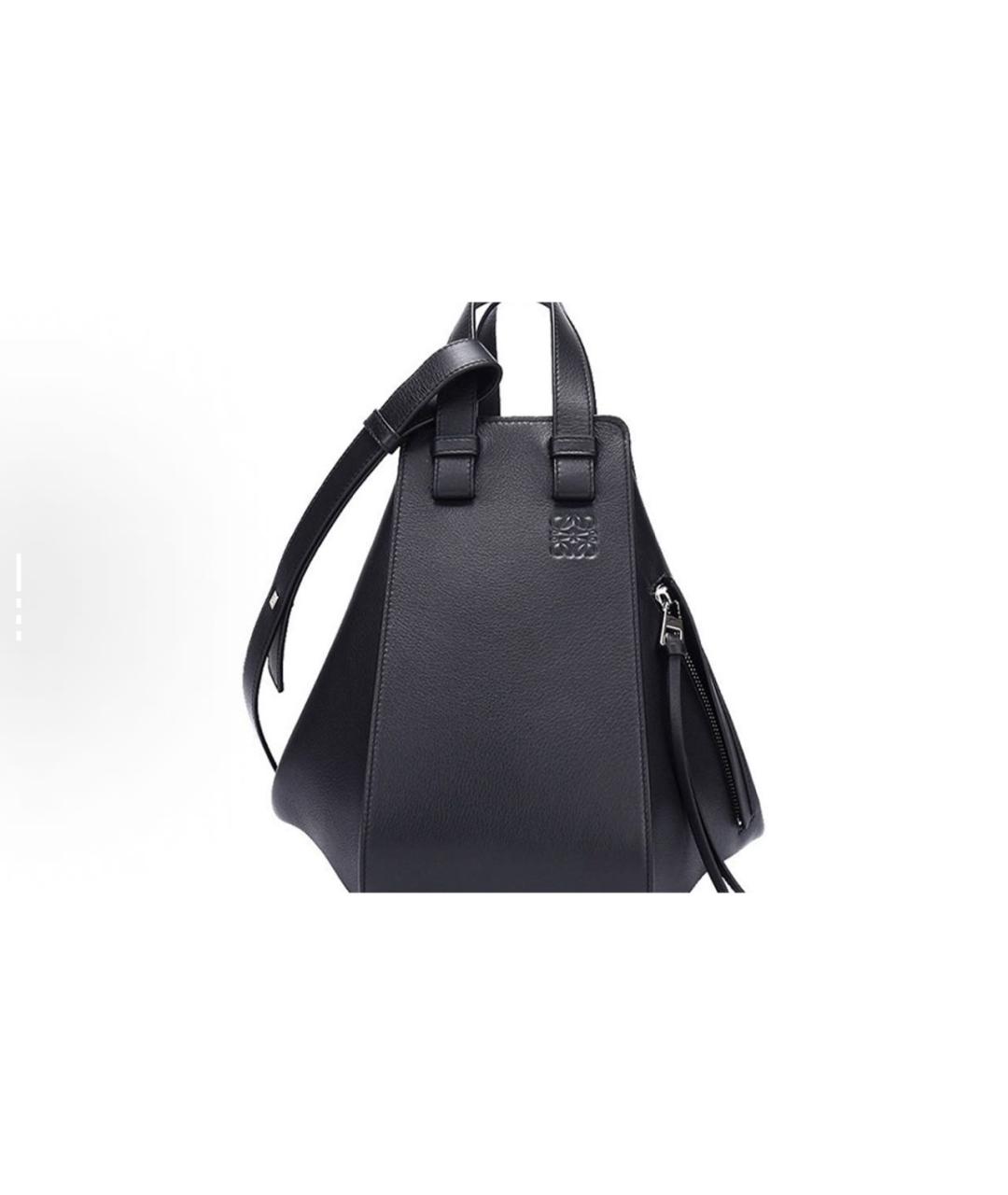 LOEWE Черная кожаная сумка тоут, фото 4
