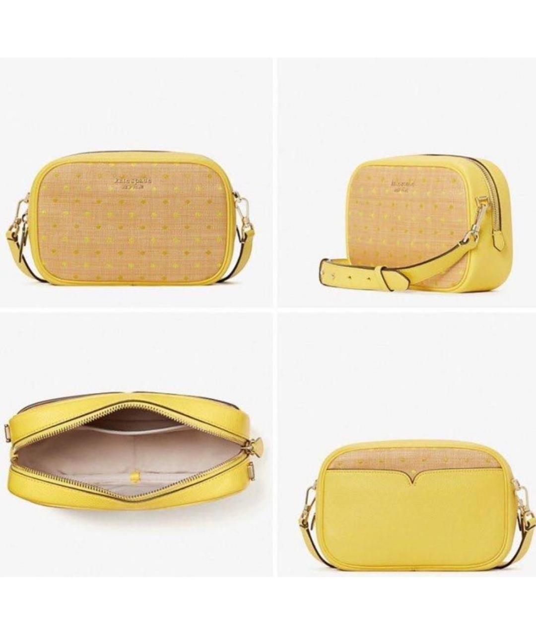 KATE SPADE Желтая жаккардовая сумка через плечо, фото 8