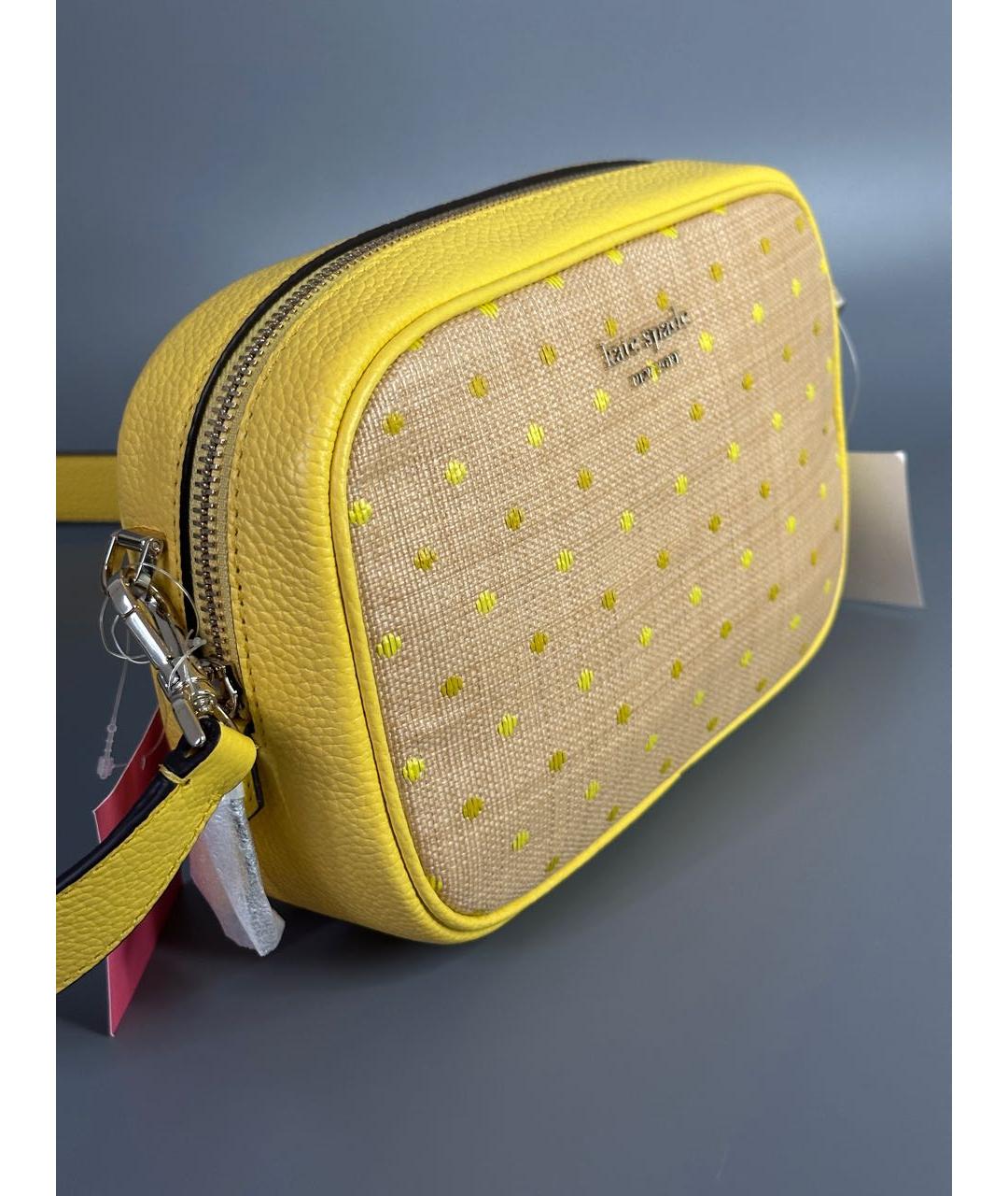 KATE SPADE Желтая жаккардовая сумка через плечо, фото 2