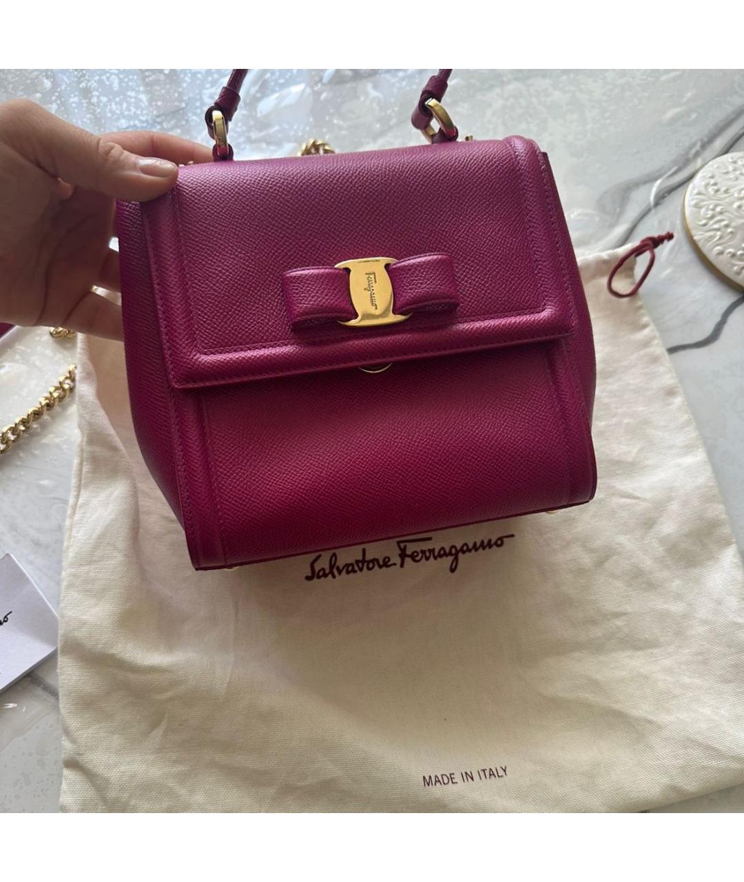 FERRAGAMO Розовая сумка через плечо, фото 2