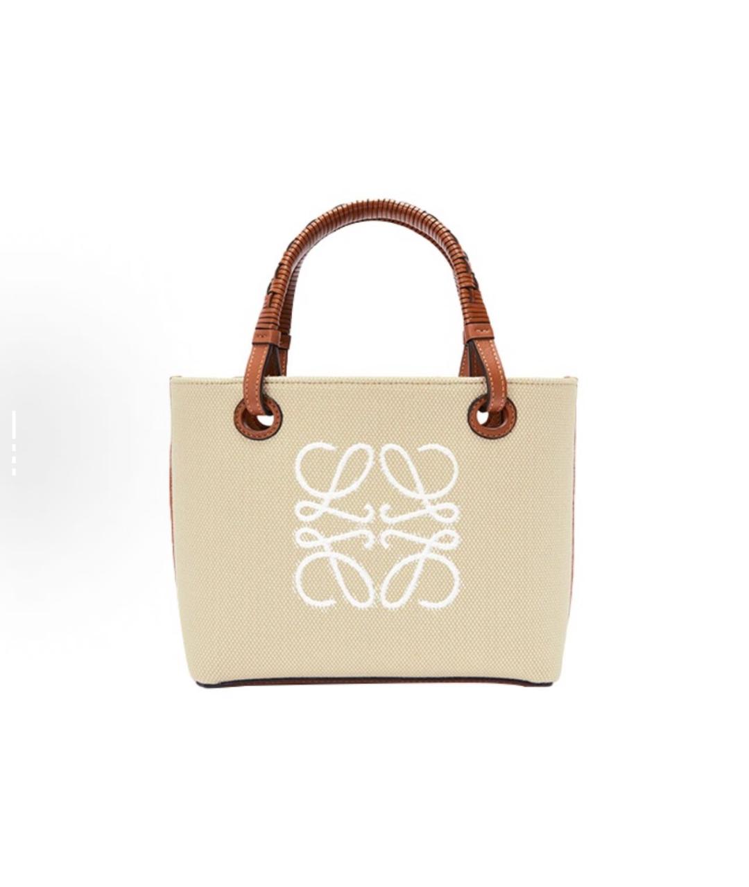 LOEWE Бежевая сумка тоут, фото 7
