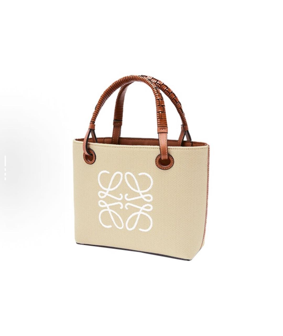 LOEWE Бежевая сумка тоут, фото 3