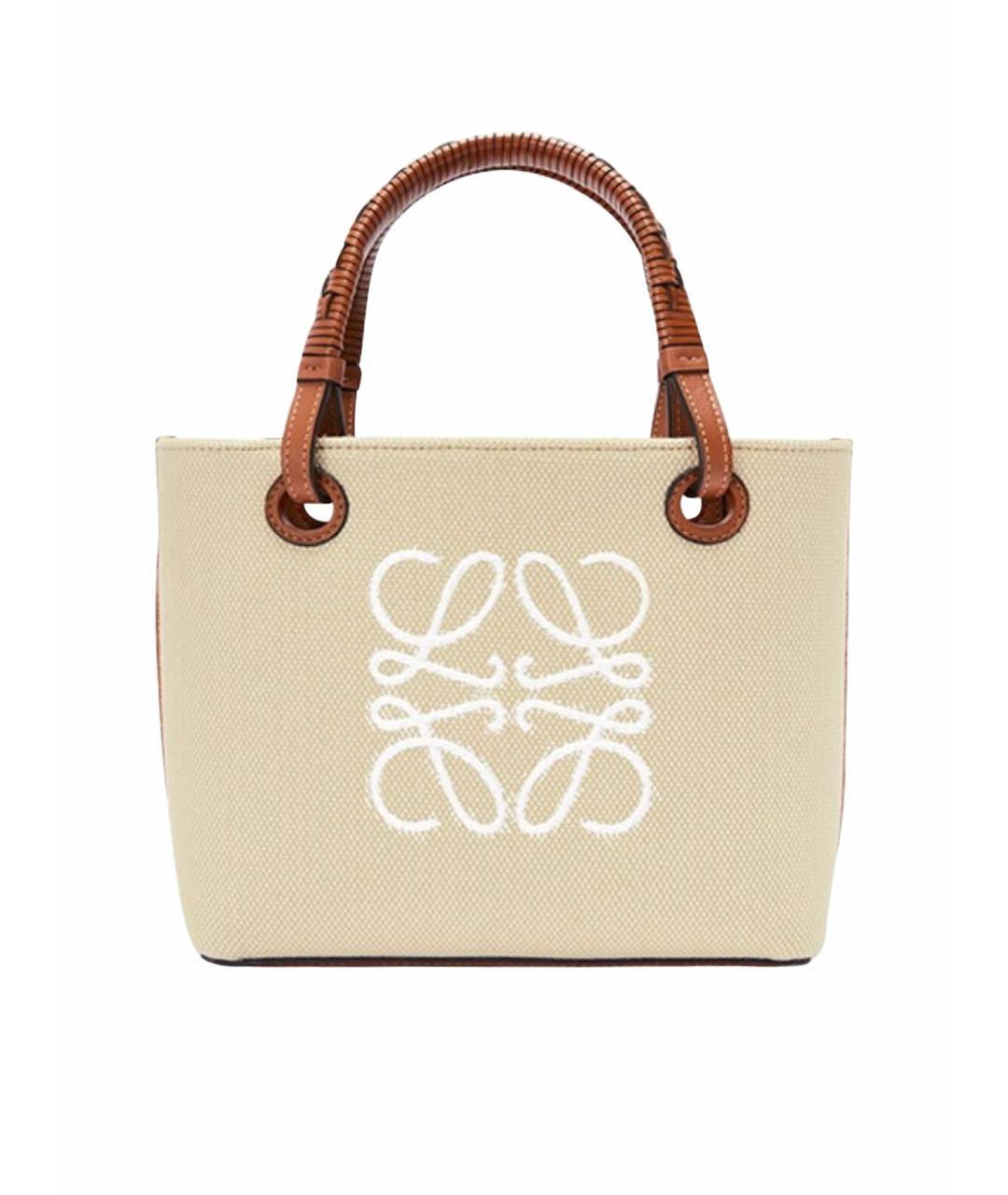 LOEWE Бежевая сумка тоут, фото 1