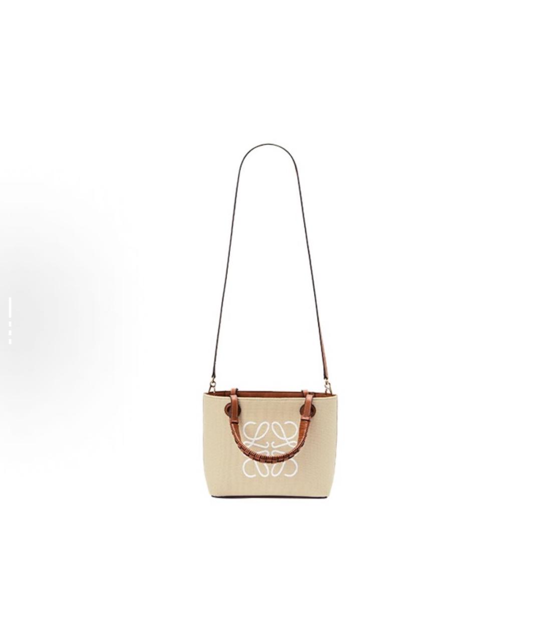 LOEWE Бежевая сумка тоут, фото 2