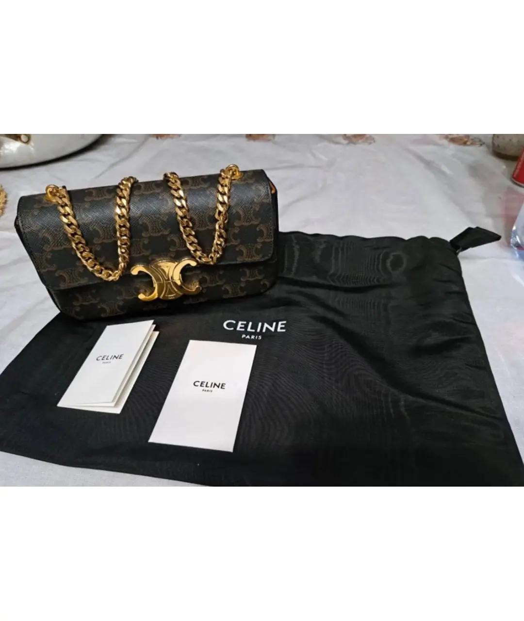 CELINE Коричневая сумка через плечо, фото 4