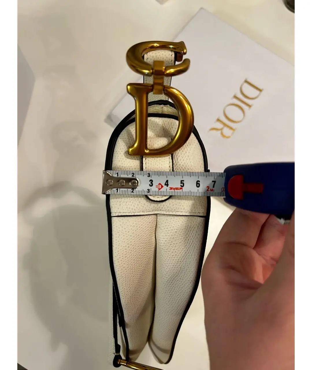 CHRISTIAN DIOR Бежевая кожаная сумка через плечо, фото 7