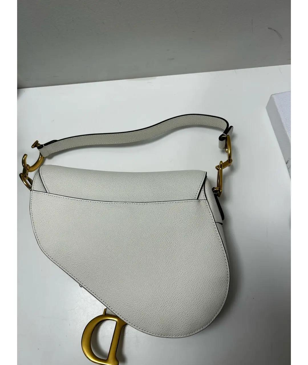 CHRISTIAN DIOR Бежевая кожаная сумка через плечо, фото 3