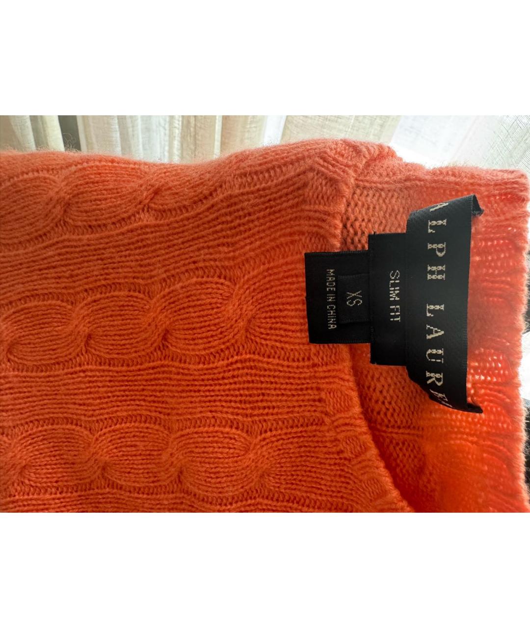 RALPH LAUREN Коралловый кашемировый джемпер / свитер, фото 3