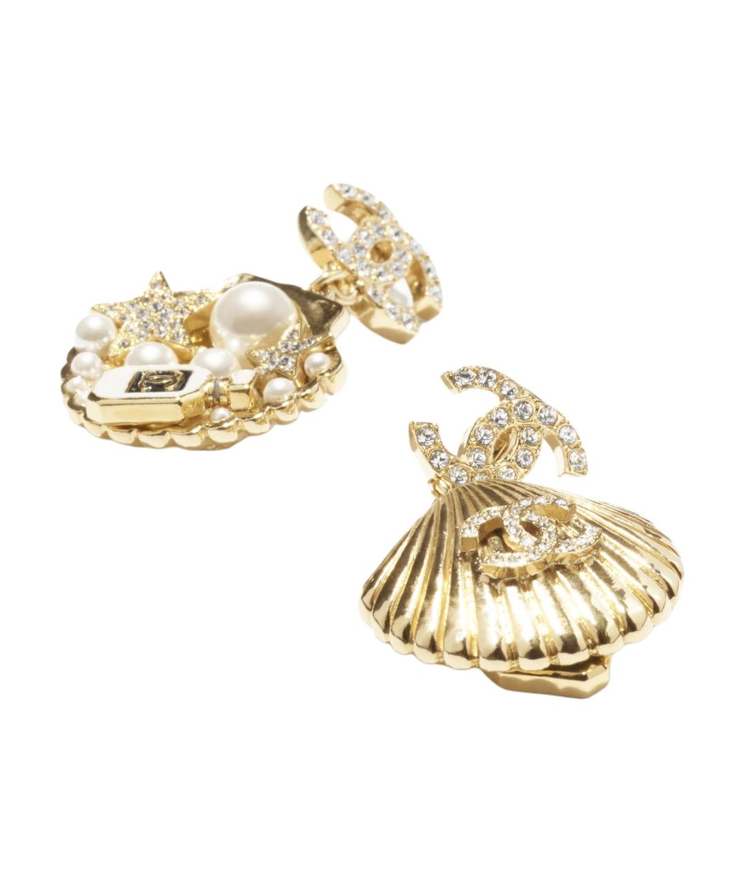 CHANEL Золотые серьги, фото 1