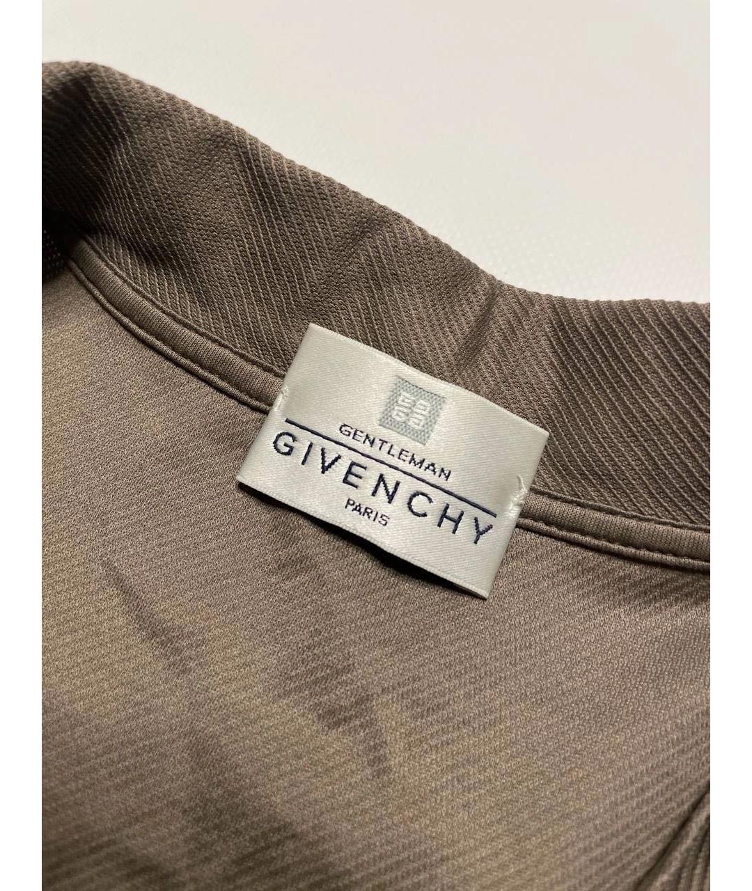 GIVENCHY Бежевое хлопковое поло с коротким рукавом, фото 4