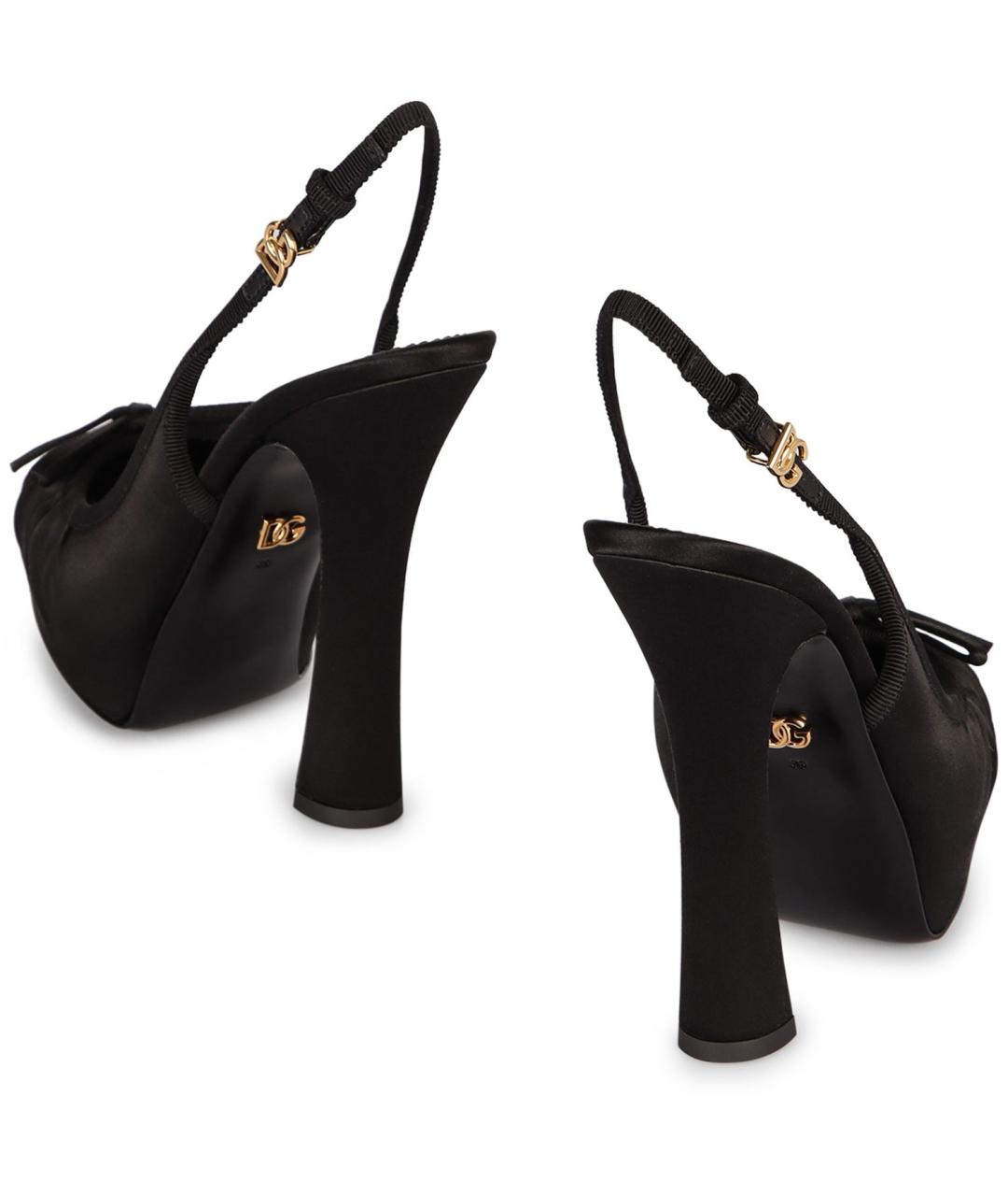 DOLCE&GABBANA Черные текстильные туфли, фото 3