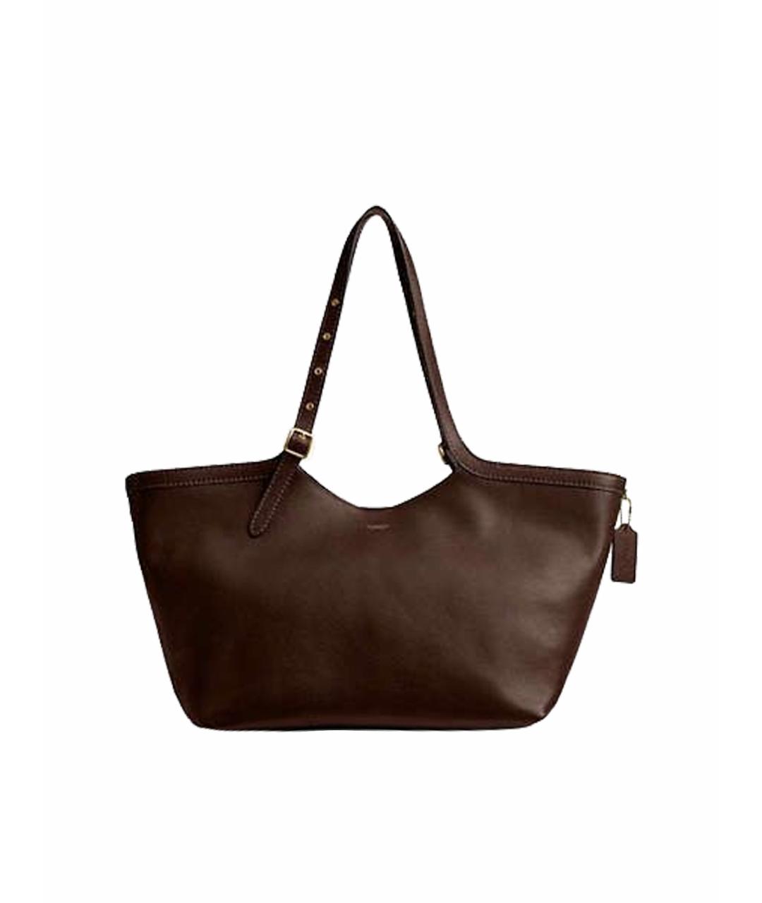 COACH Коричневая кожаная сумка тоут, фото 1