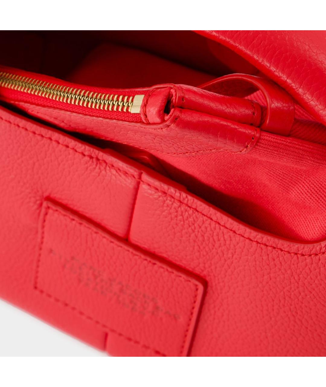 MARC JACOBS Красная кожаная сумка с короткими ручками, фото 4
