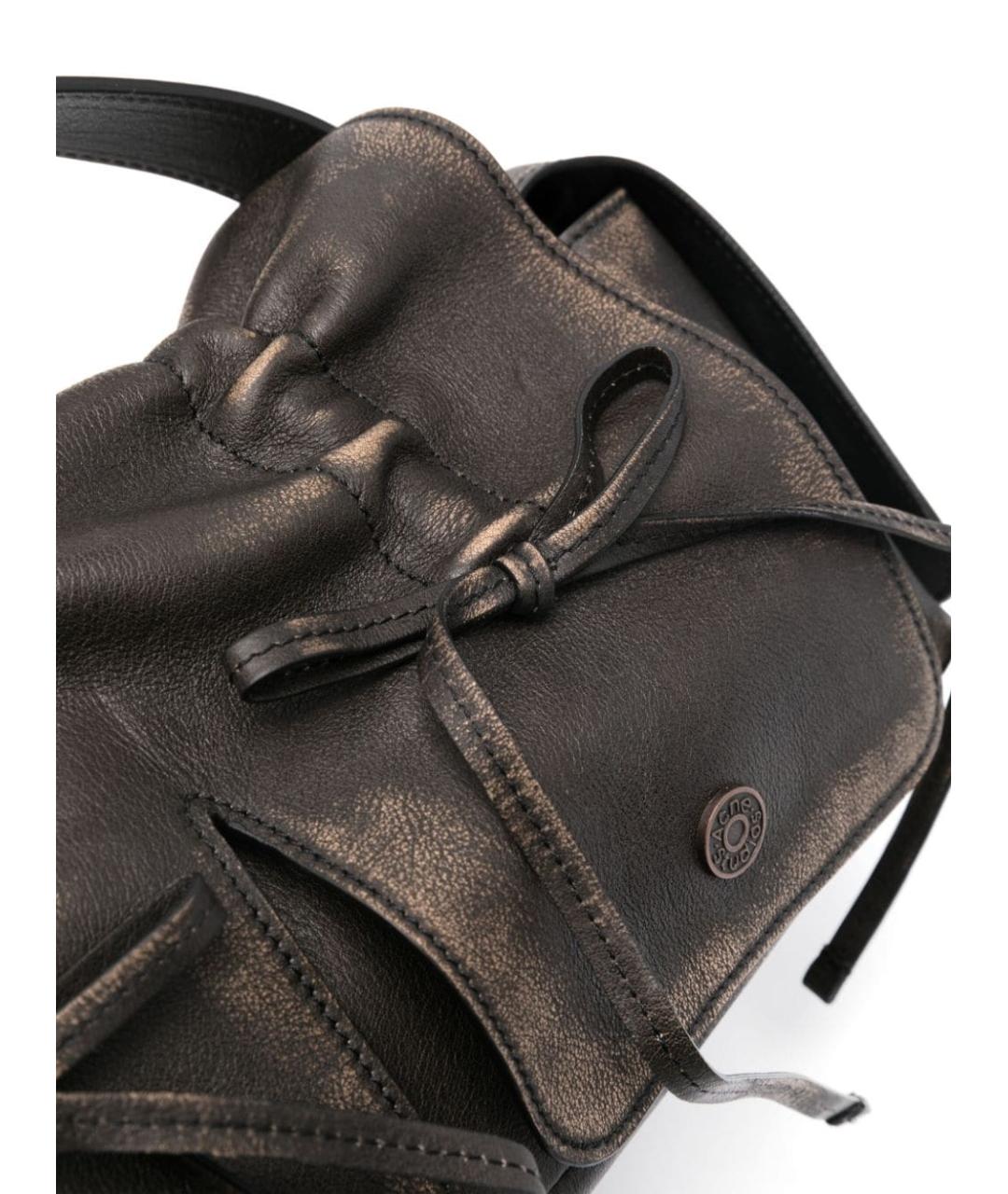 ACNE STUDIOS Коричневая кожаная сумка через плечо, фото 5