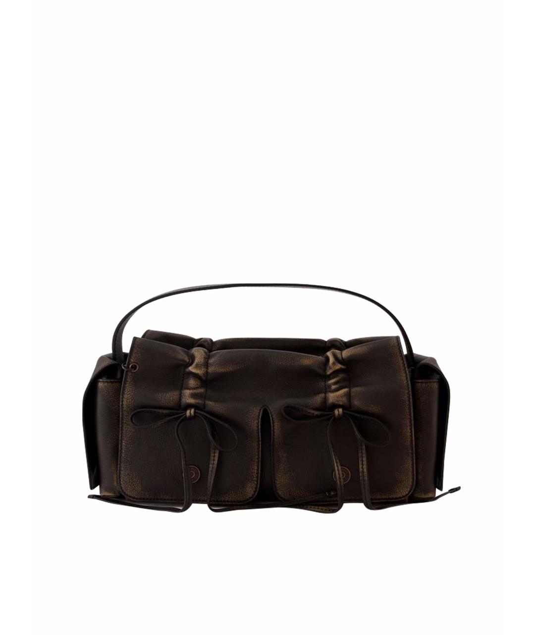 ACNE STUDIOS Коричневая кожаная сумка через плечо, фото 1