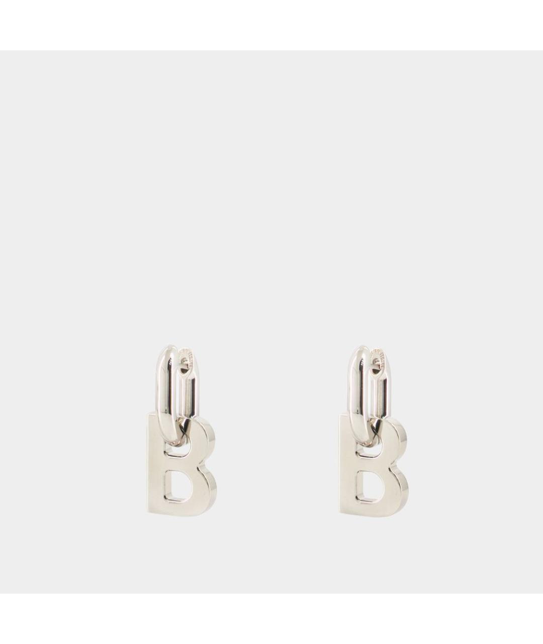 BALENCIAGA Серебряные металлические серьги, фото 3