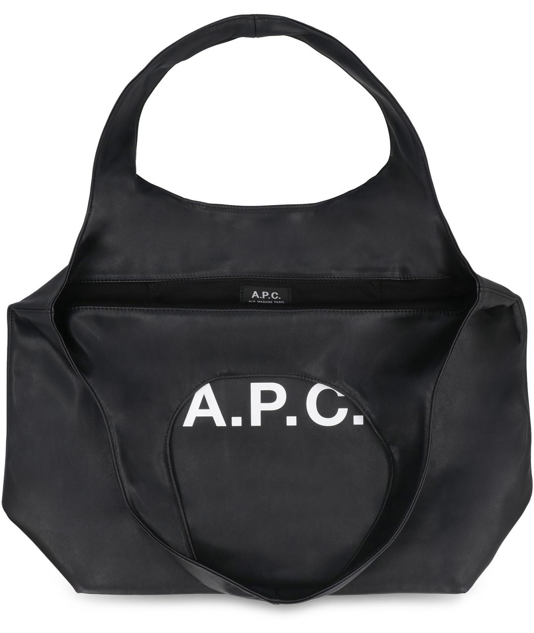 A.P.C. Черная сумка тоут, фото 4