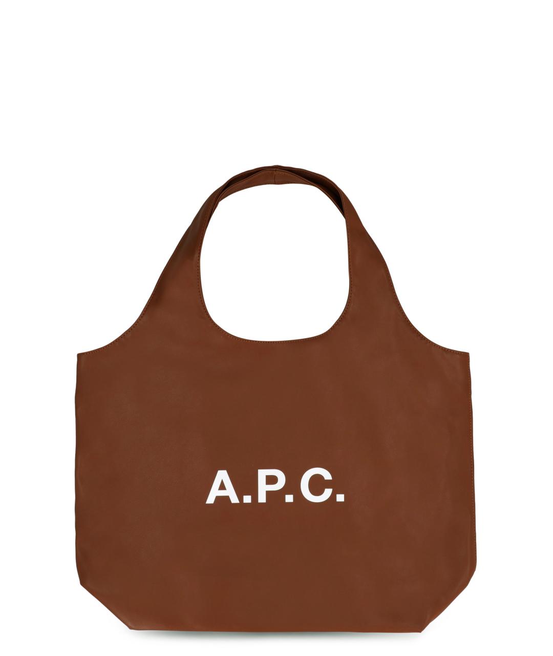 A.P.C. Коричневая сумка тоут, фото 1