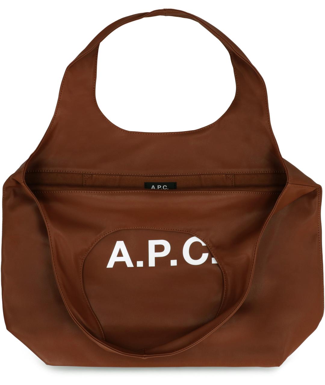 A.P.C. Коричневая сумка тоут, фото 4