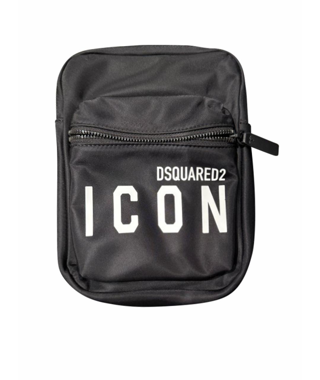 DSQUARED2 Черная синтетическая сумка на плечо, фото 1
