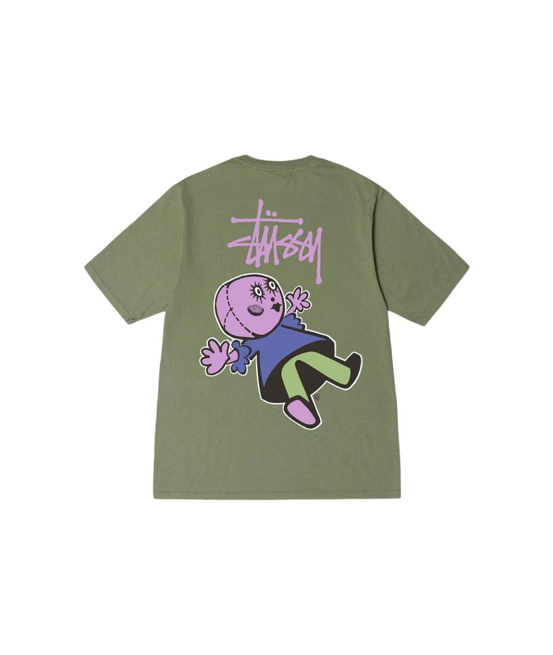 STUSSY Зеленая хлопковая футболка, фото 2