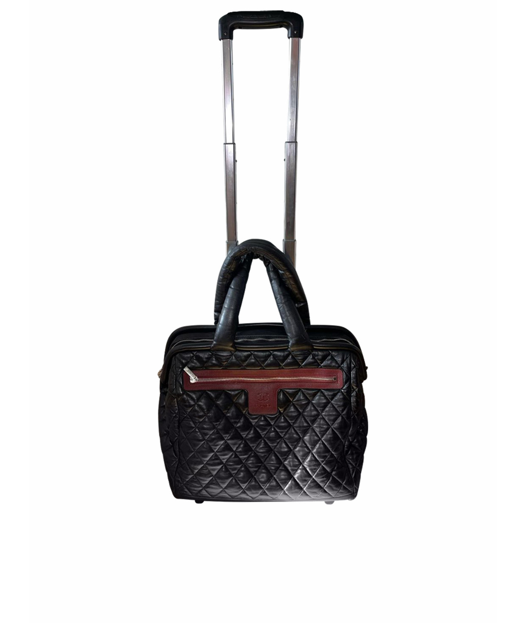 CHANEL PRE-OWNED Черная кожаная дорожная/спортивная сумка, фото 1