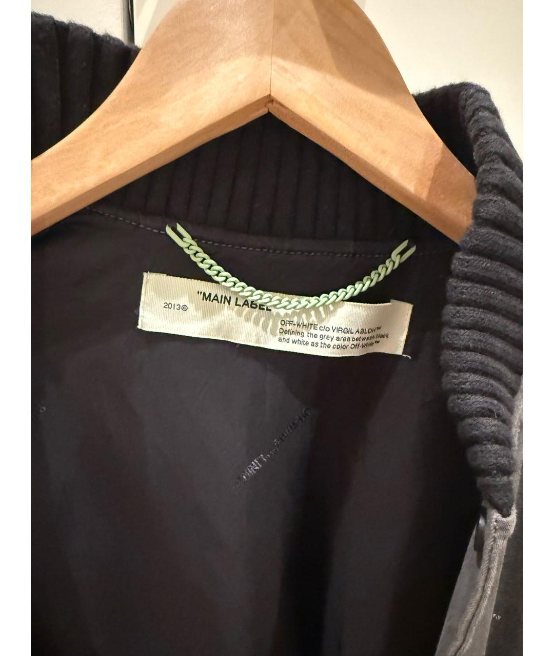 OFF-WHITE Серая хлопковая куртка, фото 3