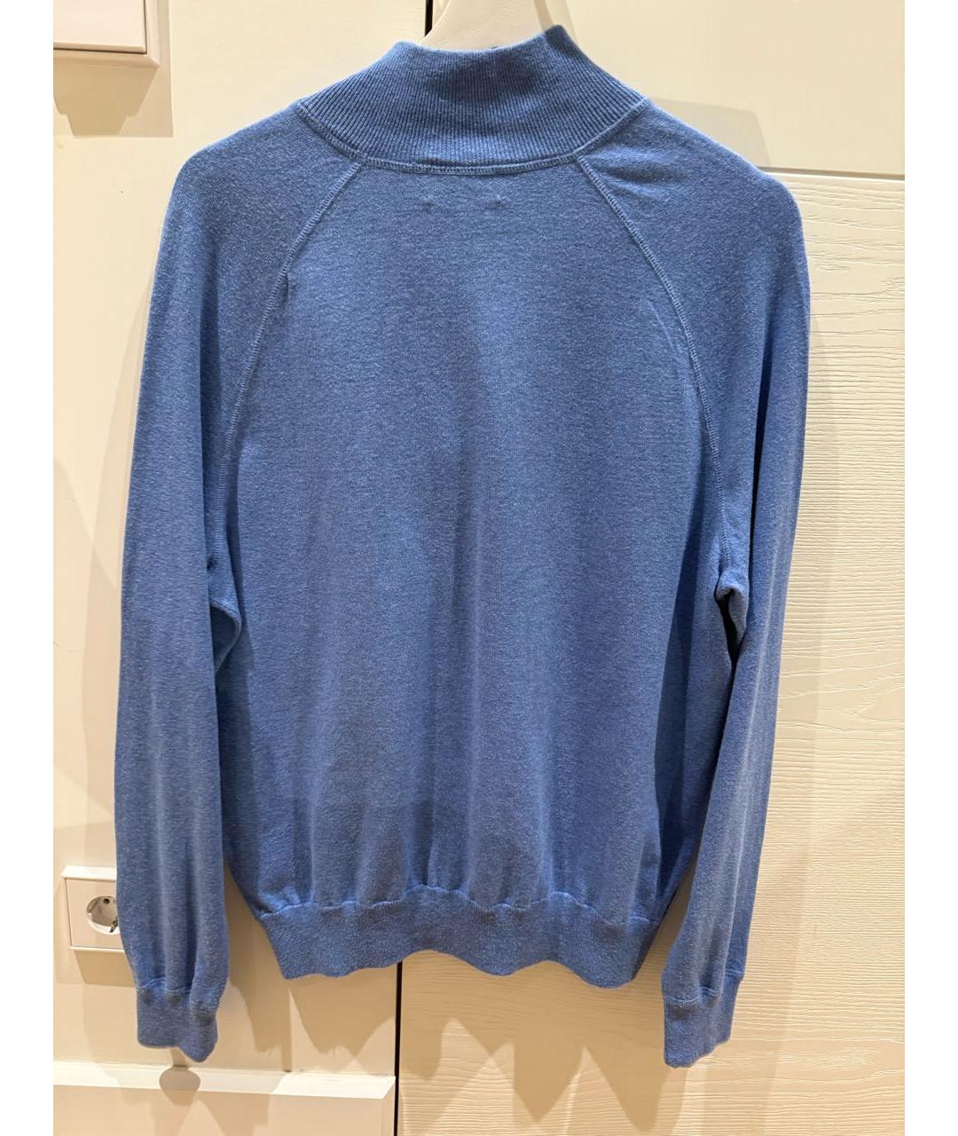POLO RALPH LAUREN Голубой хлопковый кардиган, фото 2
