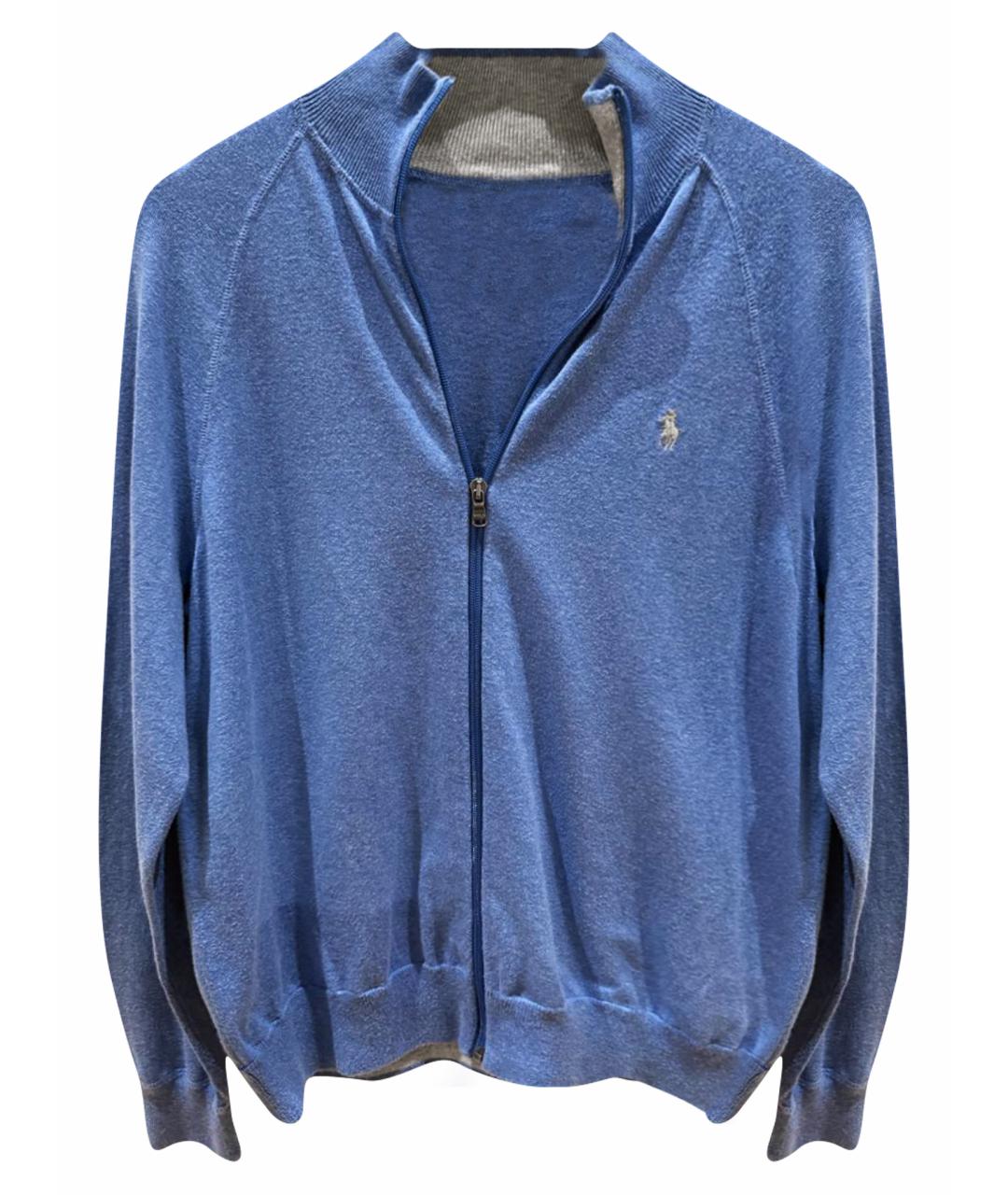 POLO RALPH LAUREN Голубой хлопковый кардиган, фото 1