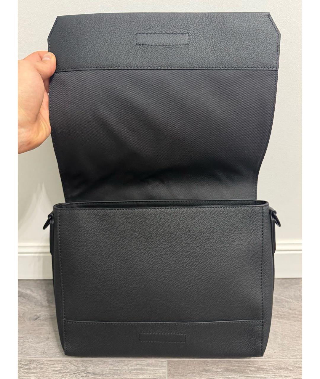 LOUIS VUITTON Черная кожаная сумка на плечо, фото 7