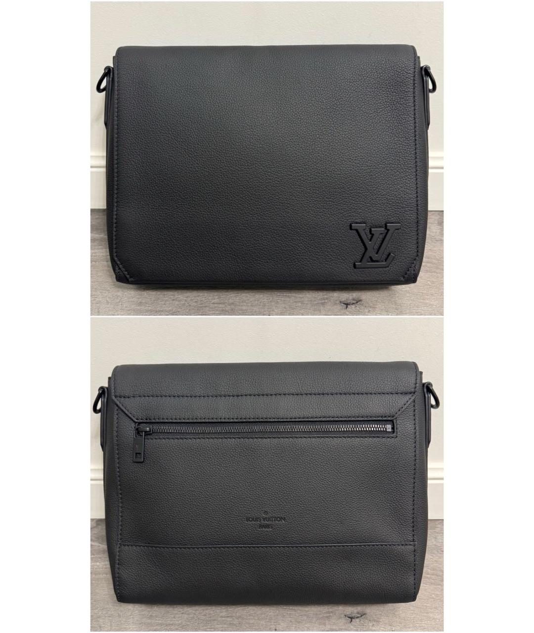 LOUIS VUITTON Черная кожаная сумка на плечо, фото 2