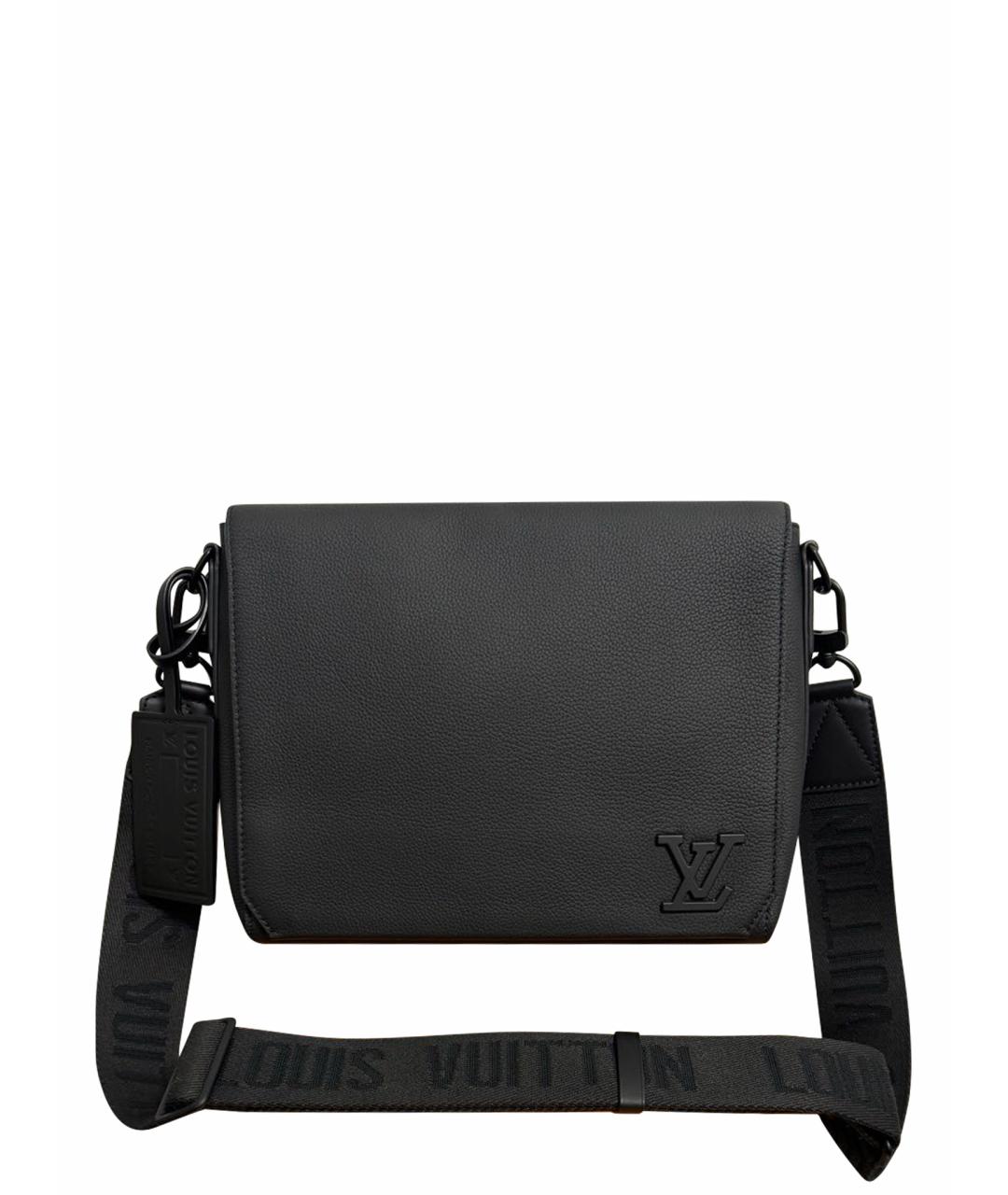 LOUIS VUITTON Черная кожаная сумка на плечо, фото 1