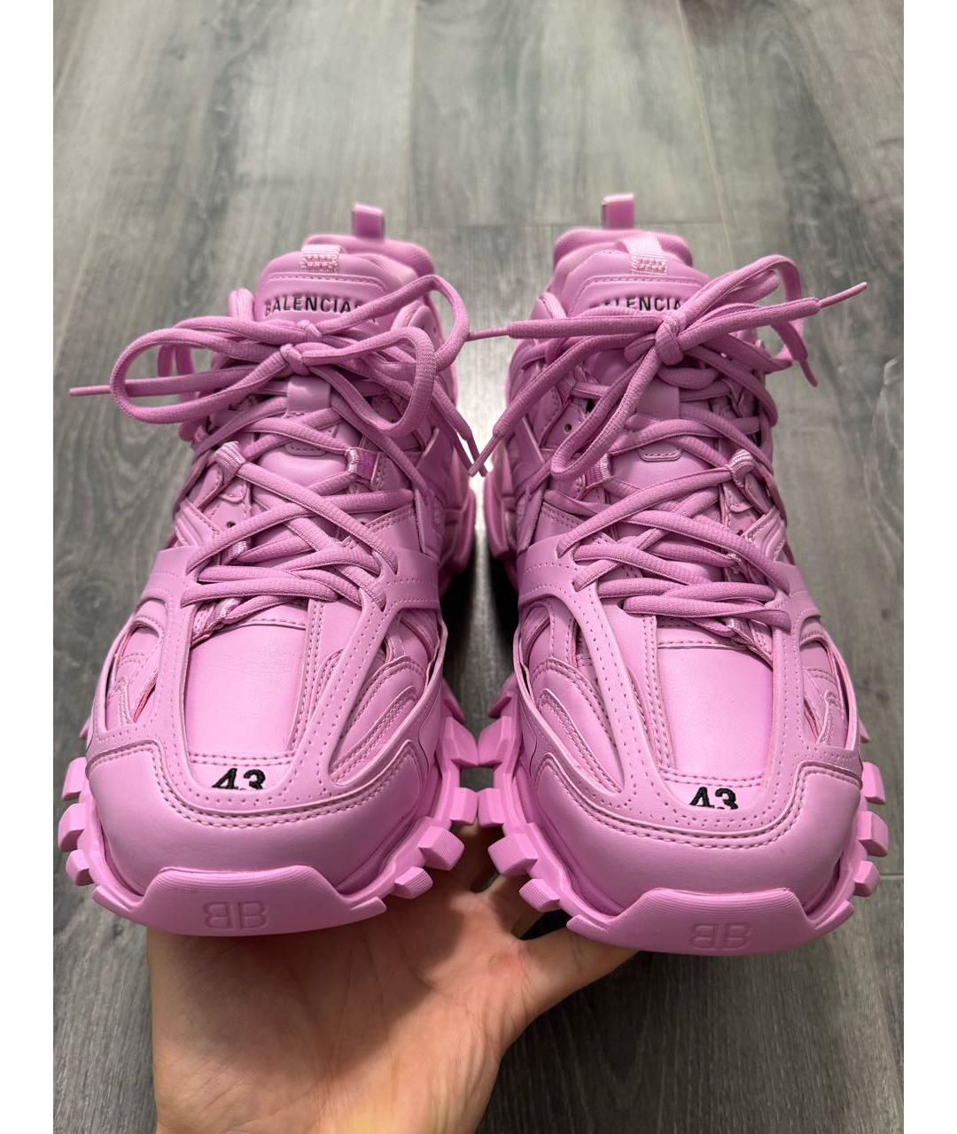 BALENCIAGA Розовые высокие кроссовки / кеды, фото 2