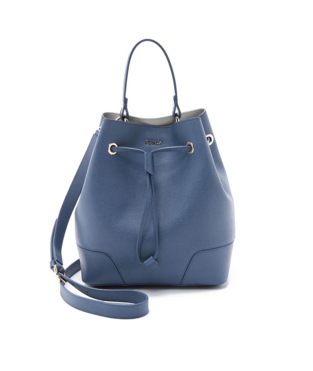 FURLA Голубая кожаная сумка через плечо, фото 3