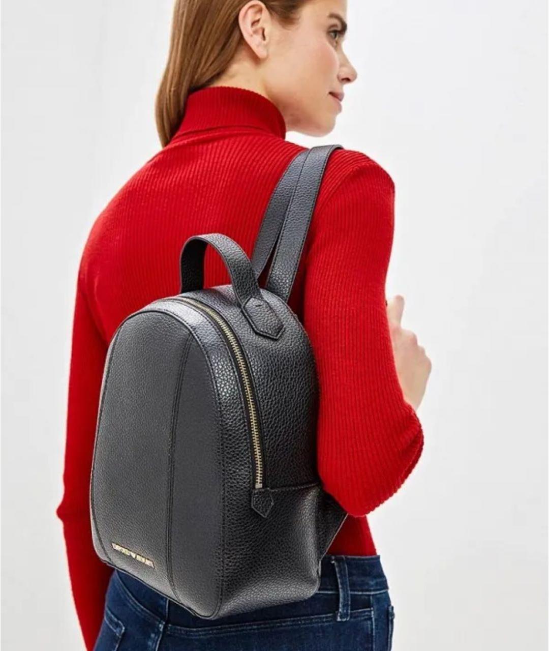 EMPORIO ARMANI Черный кожаный рюкзак, фото 2